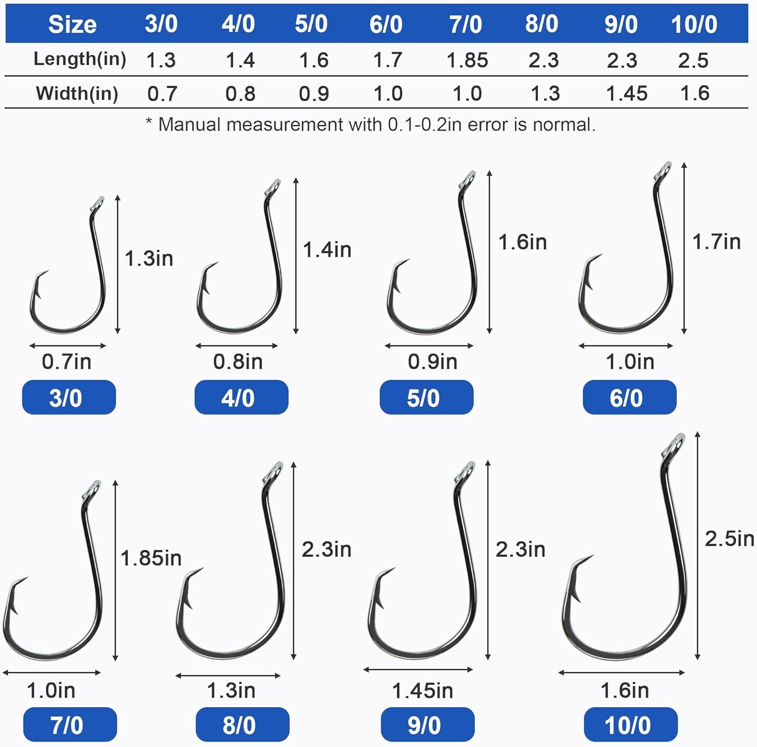 imageCircle Hooks Saltwater Fishing Hooks 150pcs Octopus Hooks Offset Catfish Bass Fishing Hook High Carbon Steel Circle Hook for Saltwater Freshwater Size 10100100150pcs