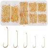 imageOROOTL Fly Tying Hooks Jig Nymph Hooks 350pcs Long Shank Fly Fishing Hooks for Tying Flies High Carbon Steel Round Bend Aberdeen Hooks Streamer Hooks Assortment