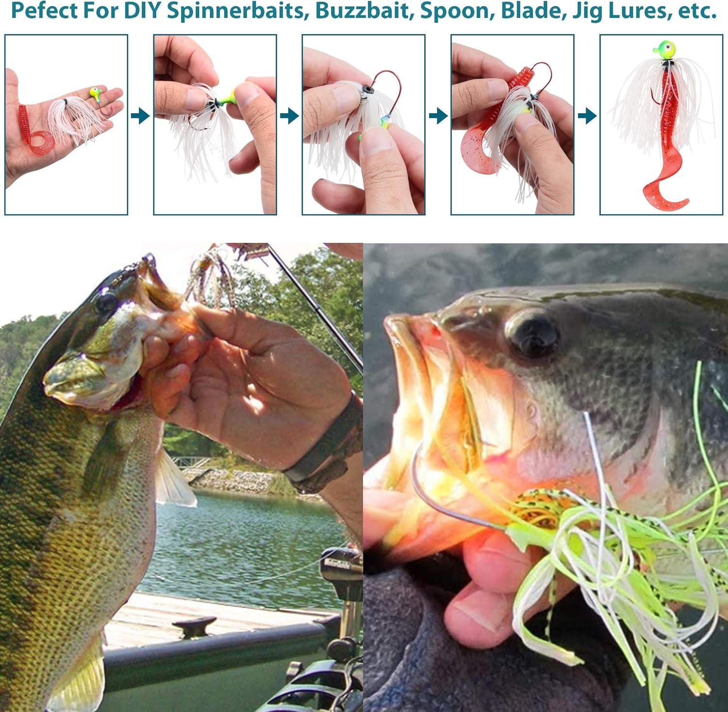 imageOROOTL Silicone Jig Skirts Spinnerbait Skirt Replacement Bass Fishing Lures for DIY Spinner Baits Buzzbaits Squid Jig AccessoriesASkirts12pcs