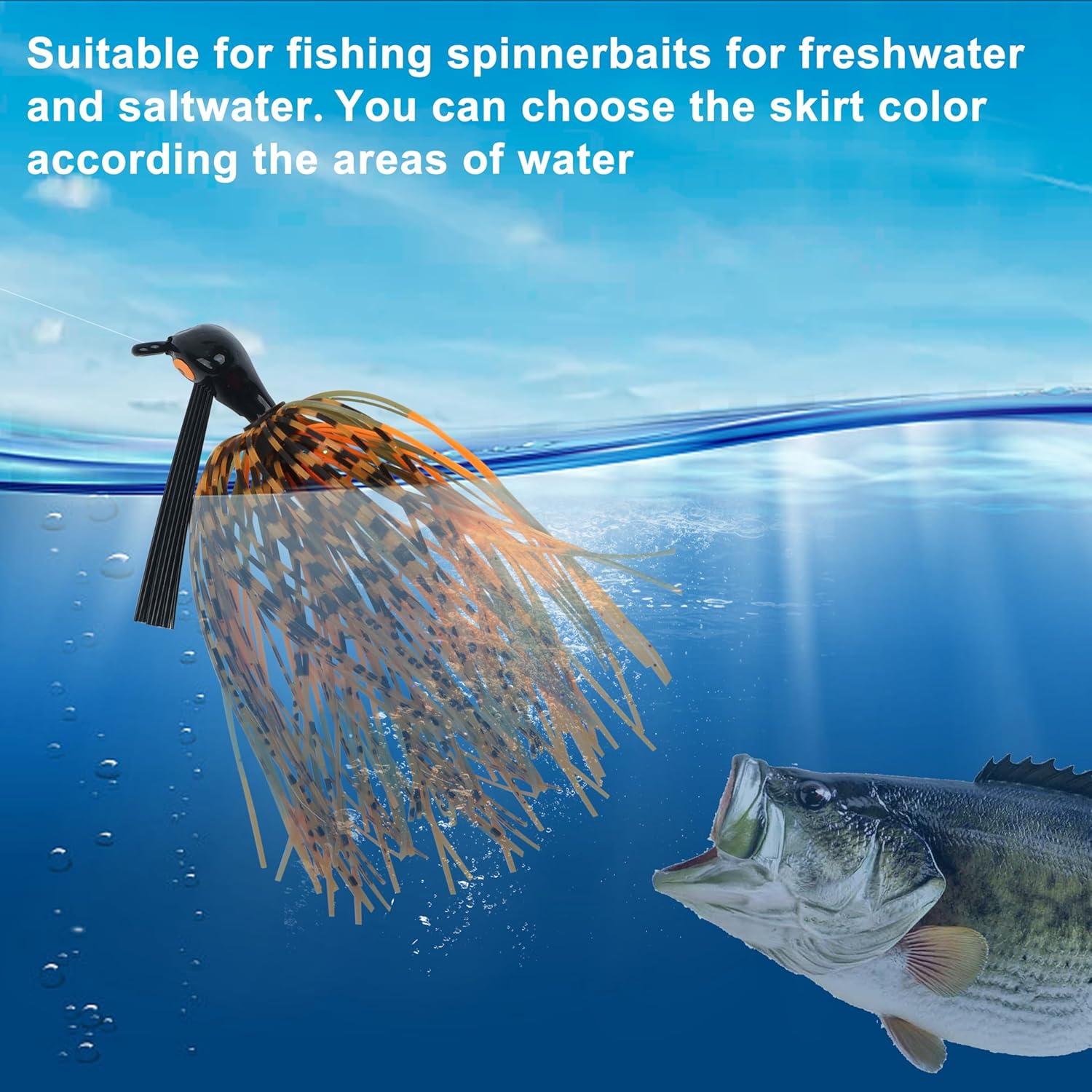 imageOROOTL Silicone Jig Skirts Spinnerbait Skirt Replacement Bass Fishing Lures for DIY Spinner Baits Buzzbaits Squid Jig AccessoriesASkirts12pcs