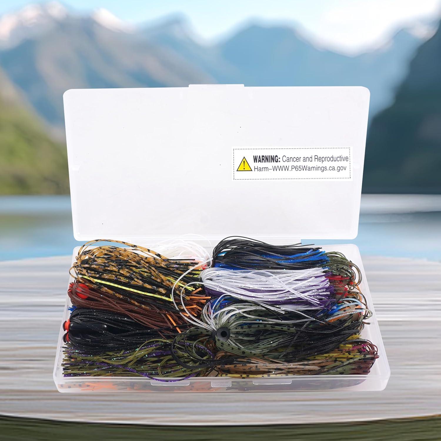 imageOROOTL Silicone Jig Skirts Spinnerbait Skirt Replacement Bass Fishing Lures for DIY Spinner Baits Buzzbaits Squid Jig AccessoriesDSkirts18pcs