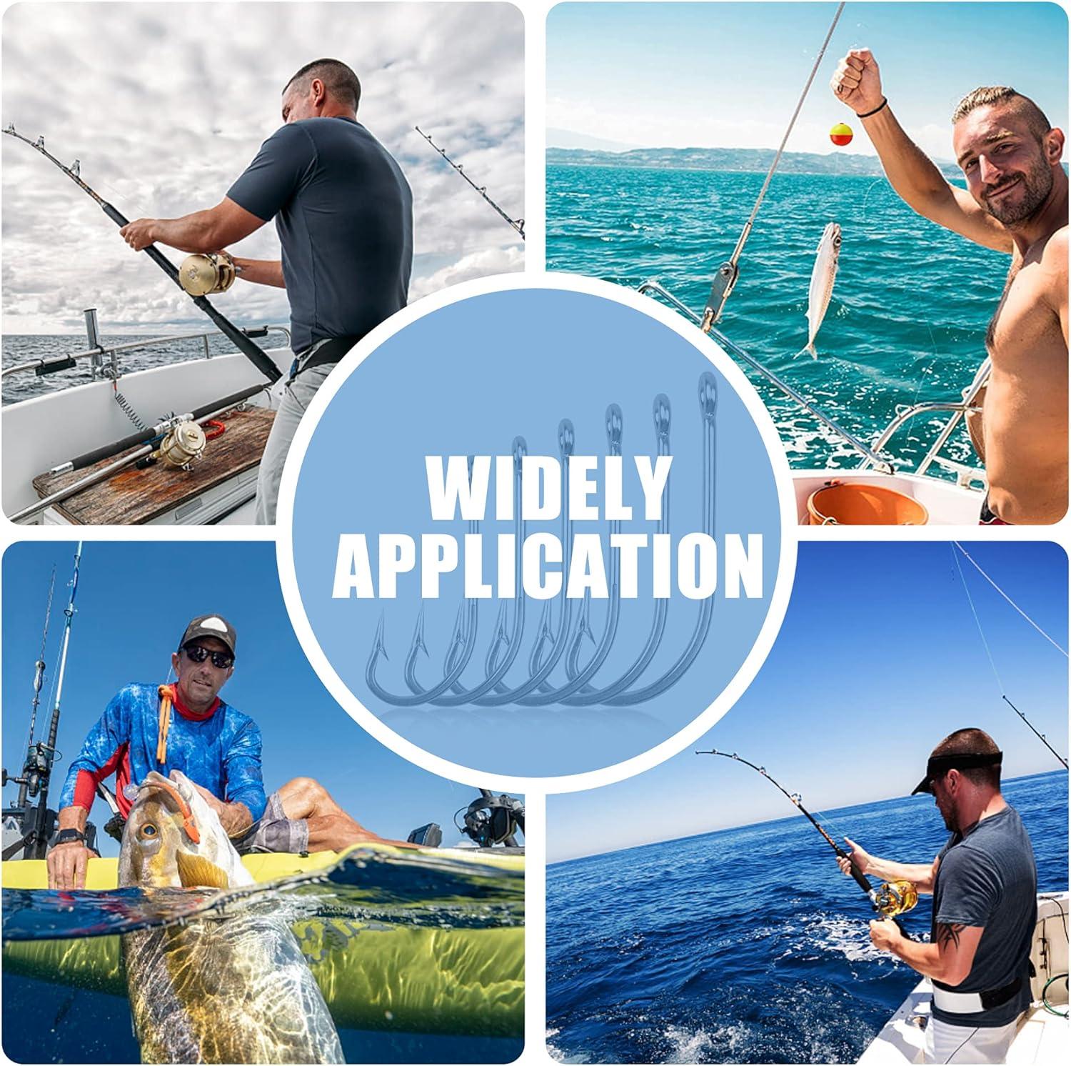 imageStainless Steel Saltwater Fishing Hooks 50pcs 34007 Oshaughnessy Hooks Forged Long Shank J Fishing Hooks Extra Strong Metal Fish Hooks Size 101001050pcs