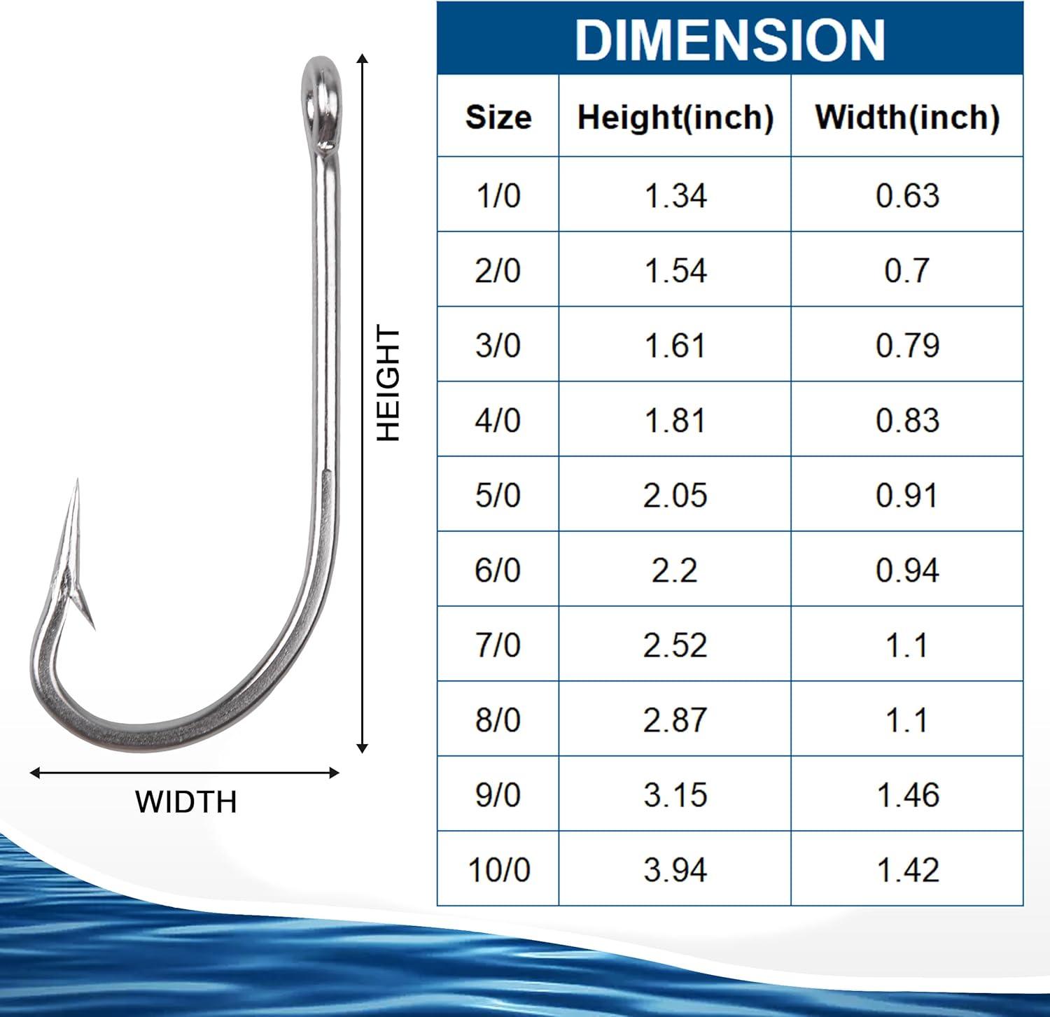 imageStainless Steel Saltwater Fishing Hooks 50pcs 34007 Oshaughnessy Hooks Forged Long Shank J Fishing Hooks Extra Strong Metal Fish Hooks Size 101009050pcs