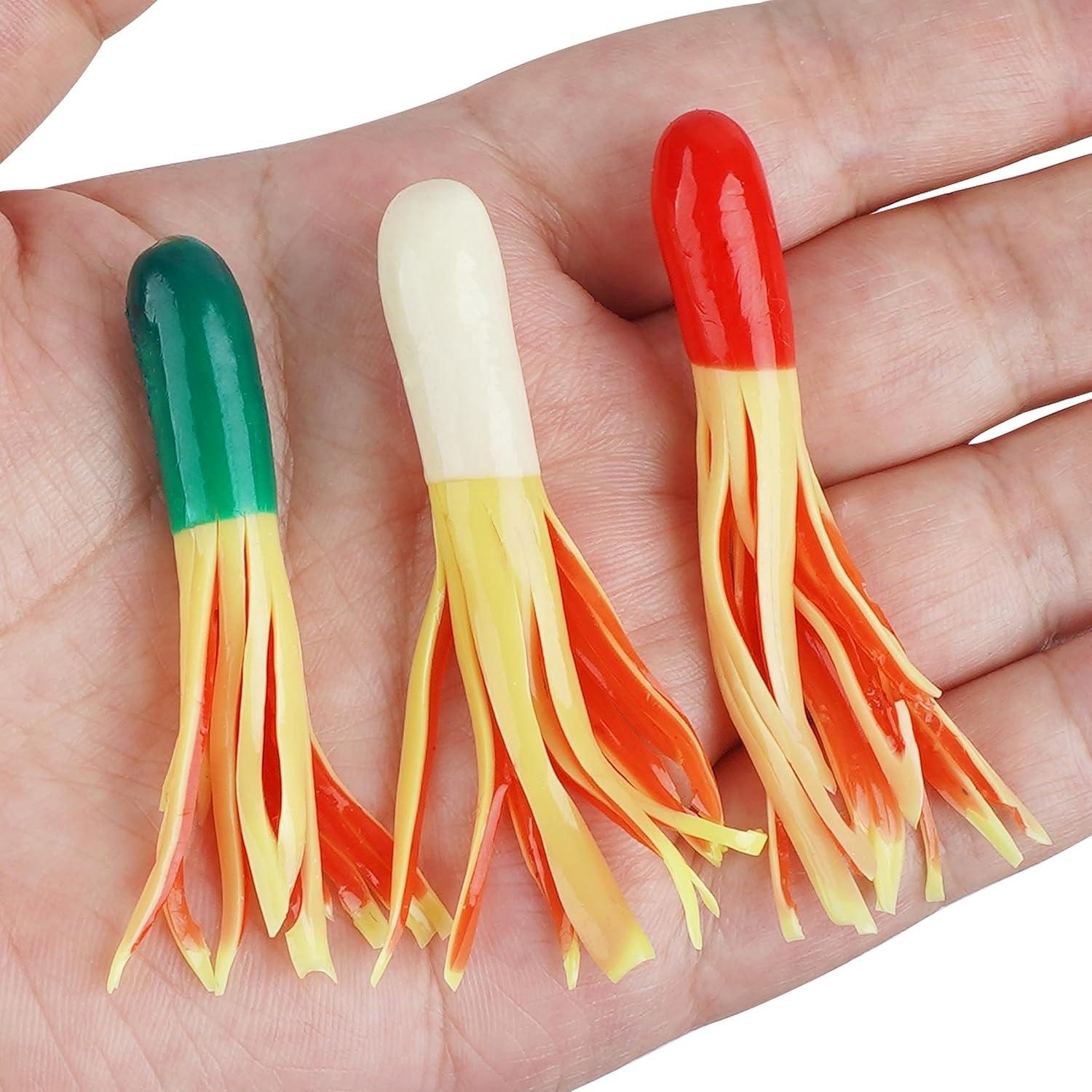 imageTube Baits Crappie Jigs Kit Soft Fishing Lures Tube Jig Heads Tubes Bait Small Fishing Lures Tube Jigs Set for Crappie Bass Bluegill Panfish Trout Saltwater Freshwater FishingGreen20pcs