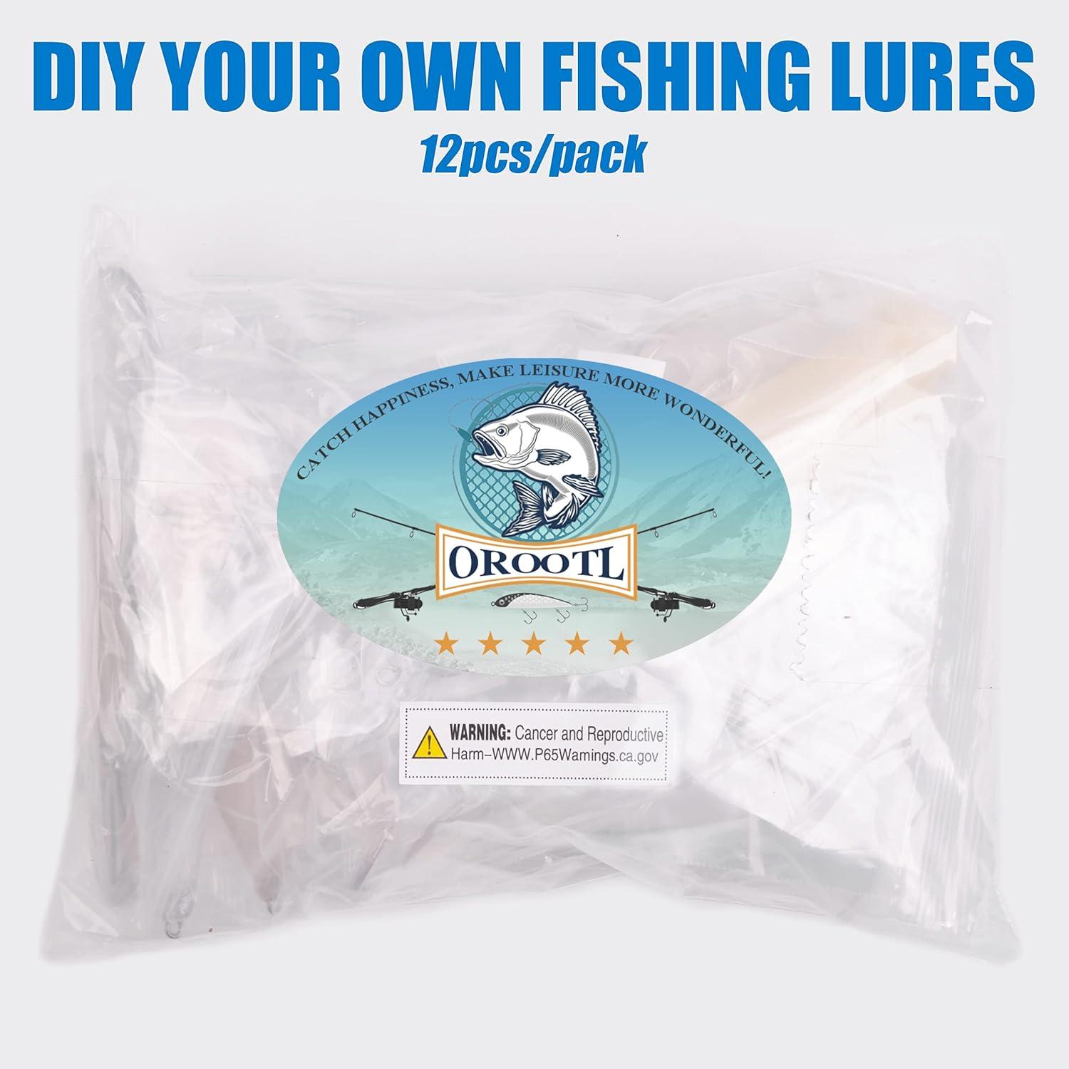 imageUnpainted Fishing Lures Crankbait Blanks Hard Lures Kit with 3D Eyes Blank Fishing Lure Making Kit Lipless Crankbait Minnow Popper Jerkbait VIB Clear Bodies