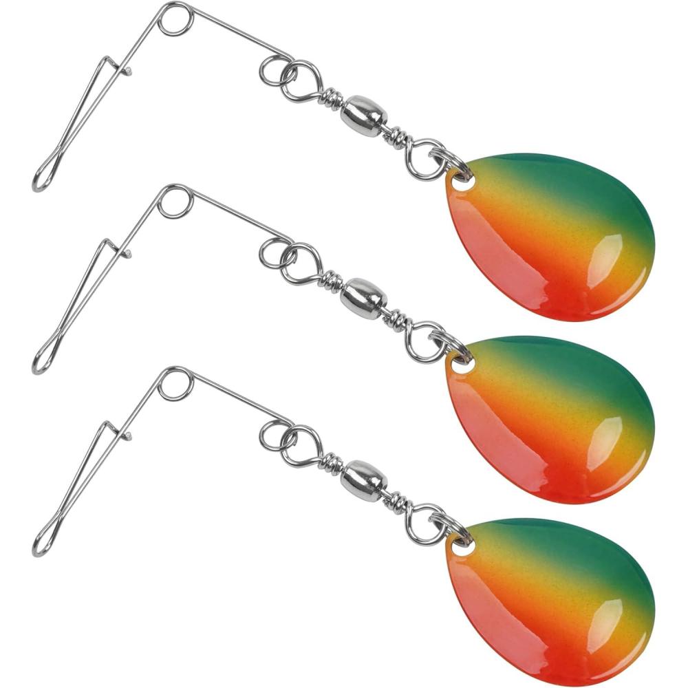 imageOROOTL Fishing Spinnerbait Wire with Colorado Blade Spin Fishing Lure Making Supplies Spinner Shaft DIY Bass Fishing Lure Spinnerbait Blades AccessoriesRed Green30pcs