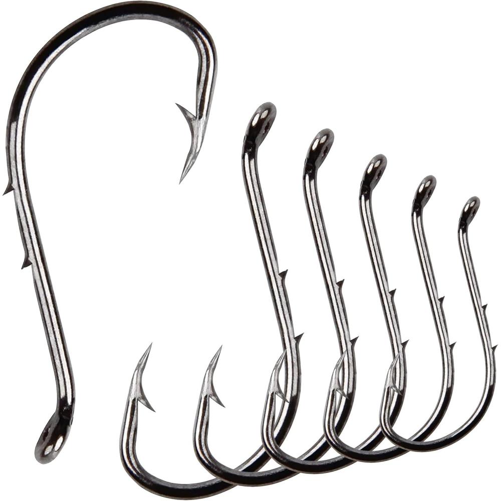 imageOctopus Hooks Baitholder Fishing Hook 100pcs Sharp Barbed Bait Holder Hooks High Carbon Steel Circle Hook for Freshwater Saltwater100pcs 1
