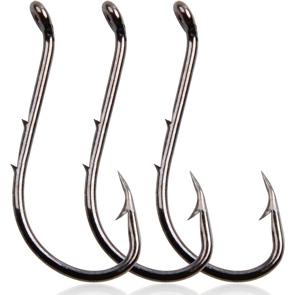 imageOctopus Hooks Baitholder Fishing Hook 100pcs Sharp Barbed Bait Holder Hooks High Carbon Steel Circle Hook for Freshwater Saltwater100pcs 30