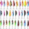 imageFishing Spoons Lures Kit 30pcs Metal Spoon Fishing Lures for Freshwater Saltwater Metal Casting Spoons with Treble Hook for Trout Redfish Bass Pike Crappie Flounder Walleye