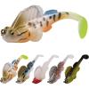 imageOROOTL Fishing Lures for Bass Trout Redfish Walleye Salmon Northern Pike  PreRigged Weedless Soft Plastic Lures  Paddle Tail Swimbaits  1 Count
