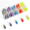 imageOROOTL Soft Fishing Lures Kit 35pcs Spider Fishing Lures Kit Soft Plastic Artificial Spider Baits Swimming Lures Small Soft Swimbaits for Bass Trout Crappie Redfish Freshwater Saltwater Fishing