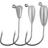 imageOROOTL Tube Jigs Heads for Bass Fishing 12pcs Tube Bait Hooks Swimbait Jig Head 38oz 14oz 18 oz Unpainted Teardrop Jig Heads for Crappie Bass Panfish Trout Freshwater Saltwater FishingMixed Size12pcs