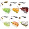 imageSpinner Baits for Bass Fishing Lures 6pcs Multicolor Spinnerbaits Kit with 2 Colorado Willow Leaf Blades 12oz Hard Metal Chatter Baits for Bass Pike Crappie Trout Fishing