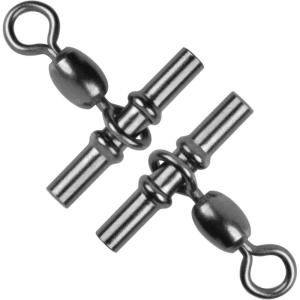 OROOTL Fishing Cross Line 3 Way Swivel, 60pcs T-Shape Sleeve Swivels for Deep Drop Rigs Heavy Duty Crossline Crane Swivel Connecter Saltwater Fishing Tackle(3#-60PCS)