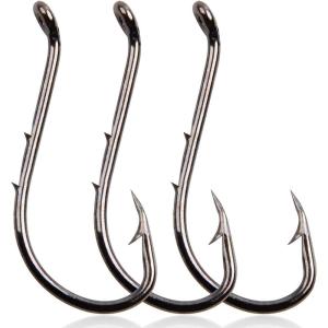 Octopus Hooks Baitholder Fishing Hook, 100pcs Sharp Barbed Bait Holder Hooks High Carbon Steel Circle Hook for Freshwater Saltwater(100pcs 1/0)