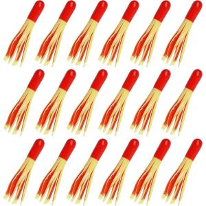 Tube Baits Crappie Jigs Kit Soft Fishing Lures Tube Jig Heads Tubes Bait Small Fishing Lures Tube Jigs Set for Crappie Bass Bluegill Panfish Trout Saltwater Freshwater Fishing(Red-20pcs)