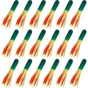 Tube Baits Crappie Jigs Kit Soft Fishing Lures Tube Jig Heads Tubes Bait Small Fishing Lures Tube Jigs Set for Crappie Bass Bluegill Panfish Trout Saltwater Freshwater Fishing(Green-20pcs)
