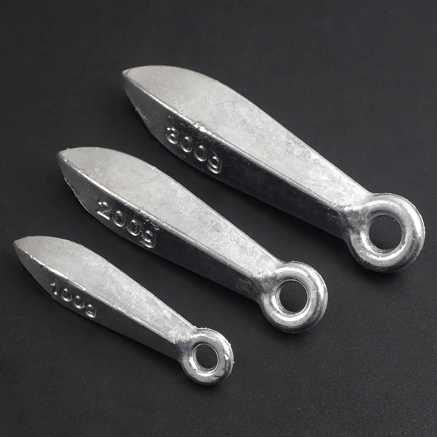 imageBank Sinkers Fishing Weights Saltwater Surf Fishing Weights Catfish Bullet Sinker Weights for Ocean Surf Fishing Bottom Rigs Catfishing Gear TackleMix Size3pcs1pcsSize