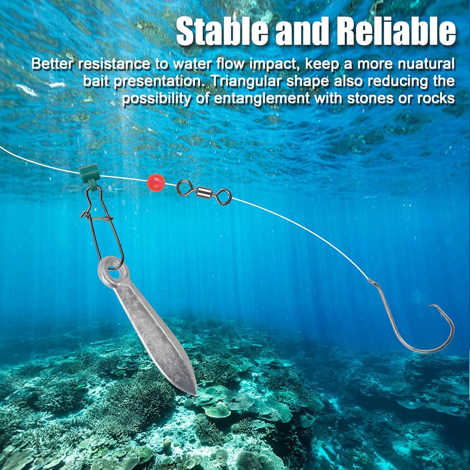 imageBank Sinkers Fishing Weights Saltwater Surf Fishing Weights Catfish Bullet Sinker Weights for Ocean Surf Fishing Bottom Rigs Catfishing Gear TackleMix Size3pcs1pcsSize