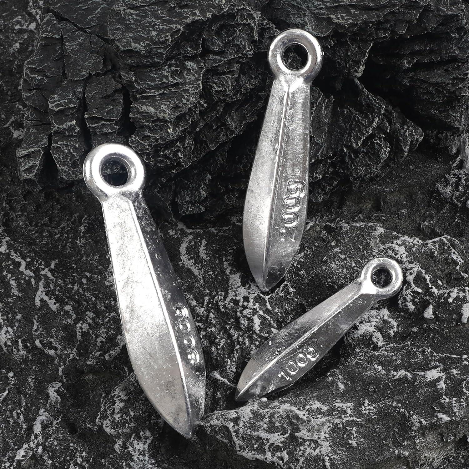 imageBank Sinkers Fishing Weights Saltwater Surf Fishing Weights Catfish Bullet Sinker Weights for Ocean Surf Fishing Bottom Rigs Catfishing Gear TackleMix Size3pcs1pcsSize