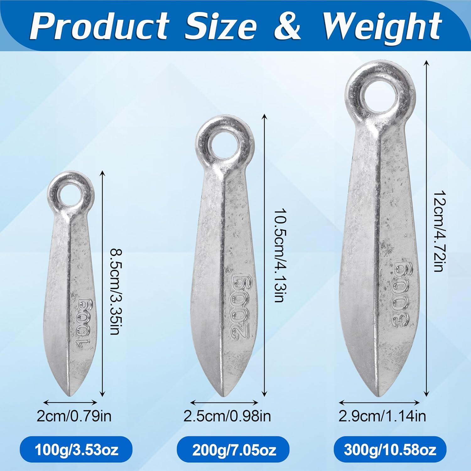 imageBank Sinkers Fishing Weights Saltwater Surf Fishing Weights Catfish Bullet Sinker Weights for Ocean Surf Fishing Bottom Rigs Catfishing Gear TackleMix Size3pcs1pcsSize