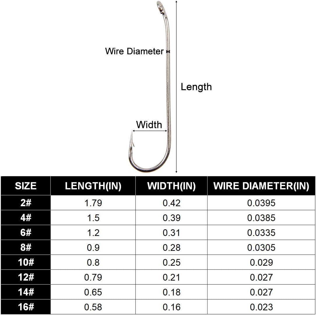 imageFly Tying Fishing Hooks Set 500pcs Barbed Streamer Hooks High Carbon Steel Aberdeen Hooks Long Shank Jig Nymph Hook Dry Fly Hooks Fishing Tackle Box