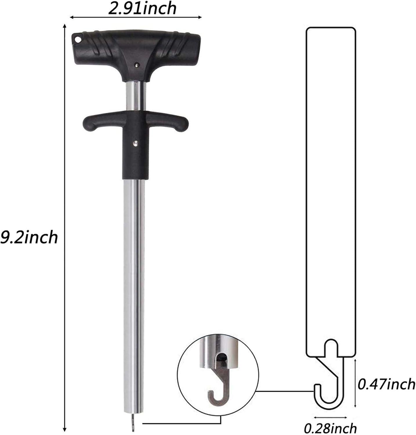imageOROOTL Fish Hook Remover Tool Extractor Portable Easy Squeeze Out Fishing Hook Separator Aluminum Fish Dehooker Removal Puller for Saltwater Freshwater FishingSilver