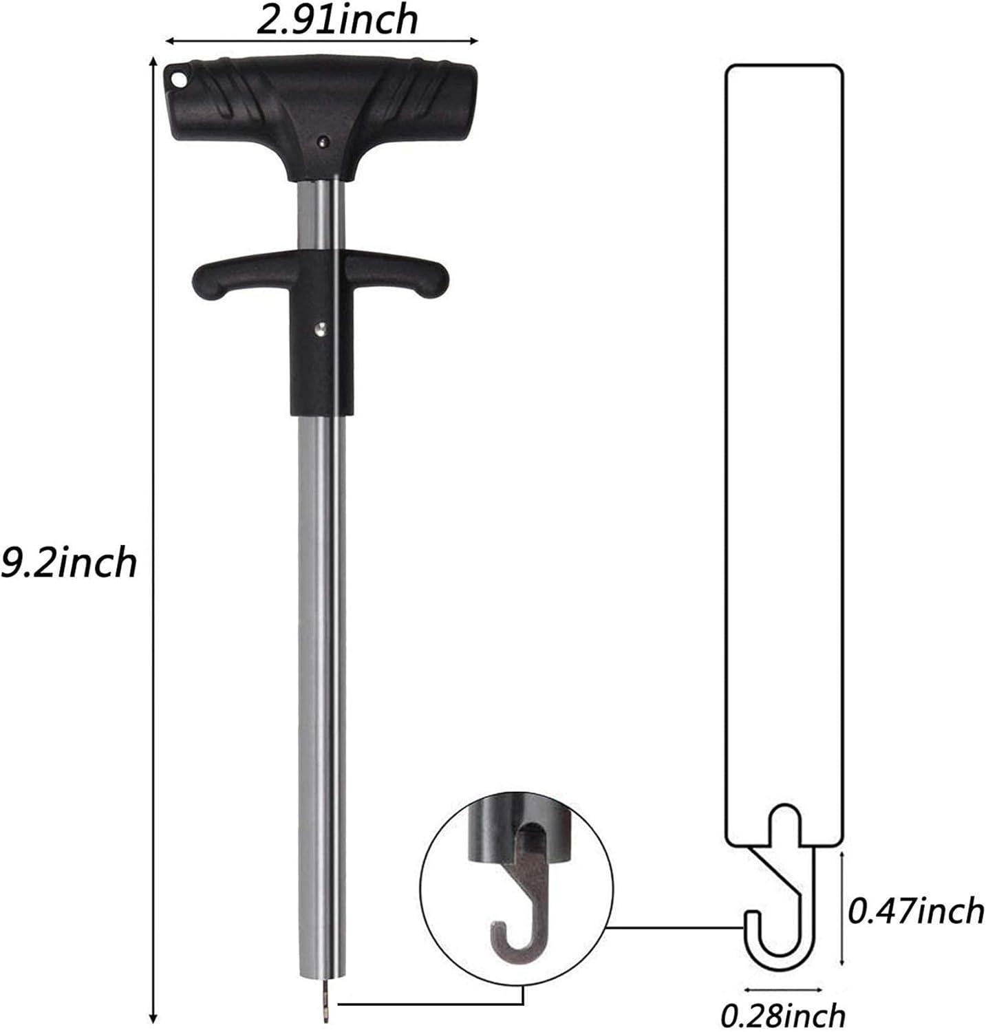 imageOROOTL Fish Hook Remover Tool Extractor Portable Easy Squeeze Out Fishing Hook Separator Aluminum Fish Dehooker Removal Puller for Saltwater Freshwater FishingBlack