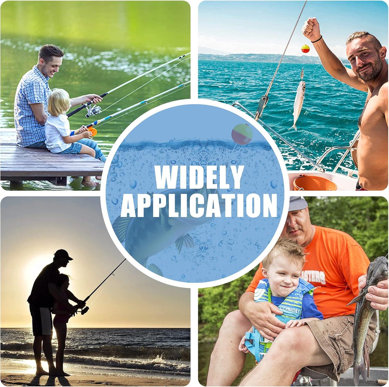 imageOROOTL Fishing Bobbers Floats Hard ABS Round Floats Snapon Bobbers for Fishing Crappie Panfish Walleyes OrangeYellow 05 075 1 125 15 2 inch075inch50pcs