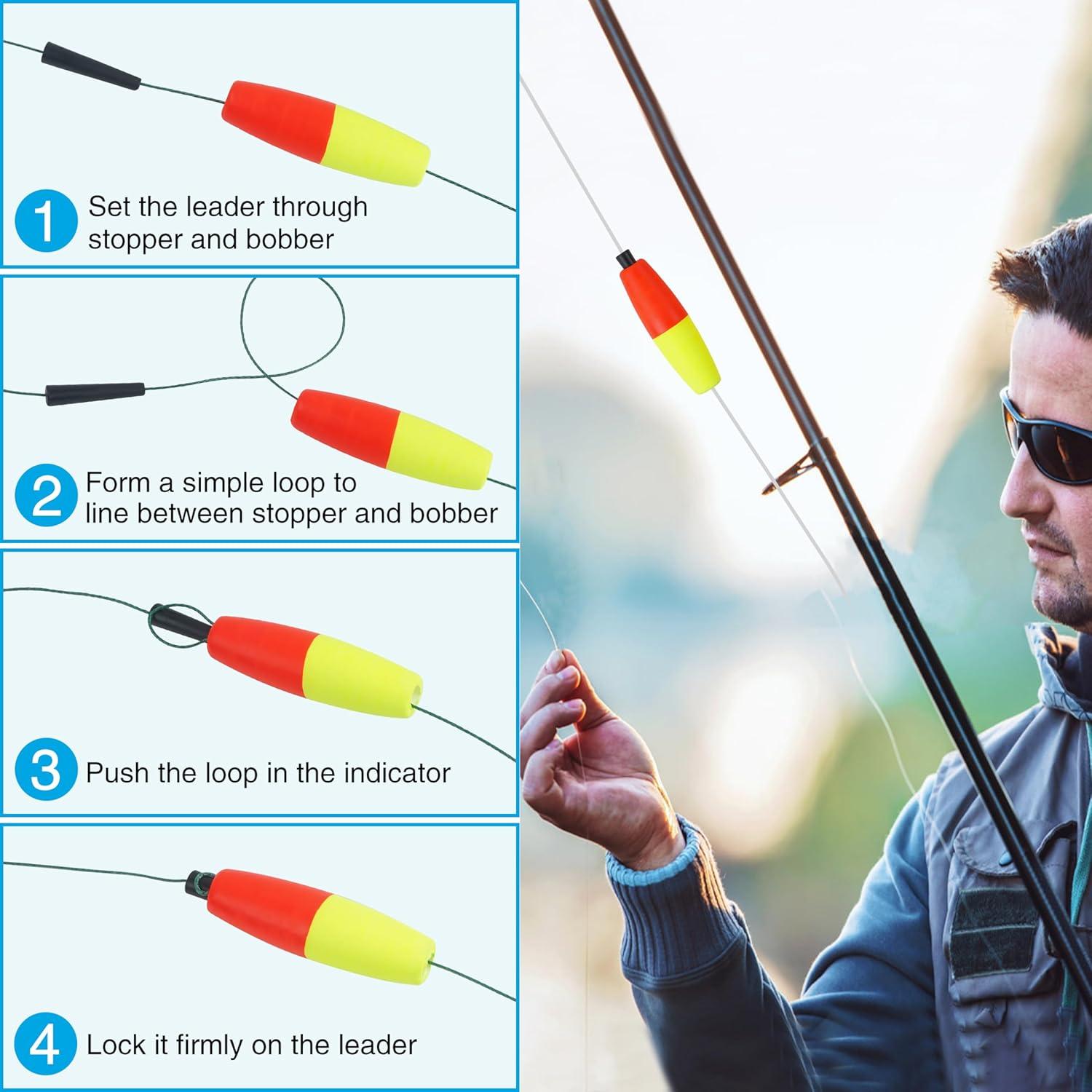 imageOROOTL Fishing Bobbers Floats for Catfish Peg Floats for Catfishing Cigar Foam Slip Fishing Bobbers for Santee Rig Catfish Freshwater Saltwater 2in 25in 3inMix 3 Colors30pcs