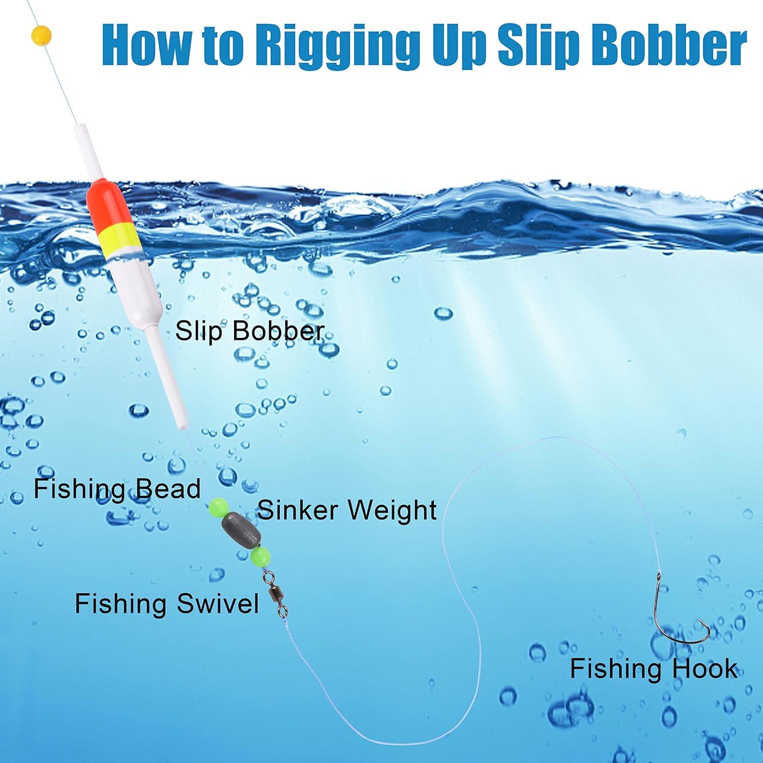 imageOROOTL Fishing Floats and Bobbers Wood Slip Bobbers for Fishing Balsa Floats Spring Slip Bobbers for Crappie Catfish Panfish Walleyes Fishing Tackle Accessories 10 Pack3g 244in059in5in 10pcs