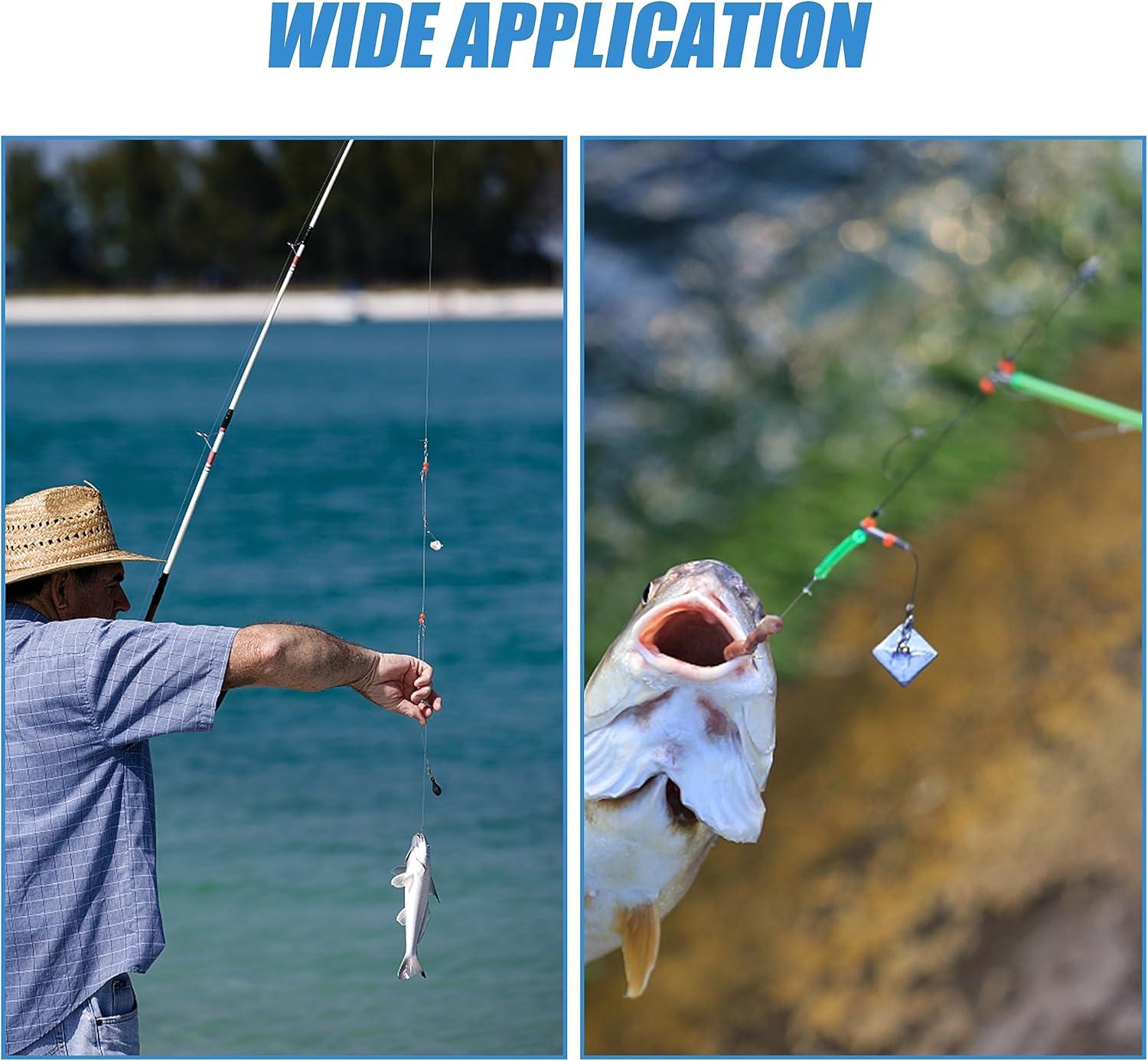 imageOROOTL Fishing Leaders for Saltwater Freshwater 12pcs Stainless Steel Leaders with Swivels Snaps Beads Wire Trace Leader for Lure Bait Hook Connector Fishing Line TackleBlack2 Arm12pcs