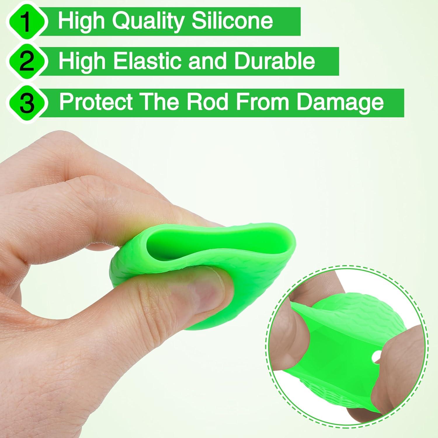 imageOROOTL Fishing Rod Butt Cushion Fishing Rod Seat Cushions Silicone Fishing Rod Butt End Cap Fishing Rod Protector Fishing Pole Holder Fishing Accessories LMSMix 3 colors9pcs