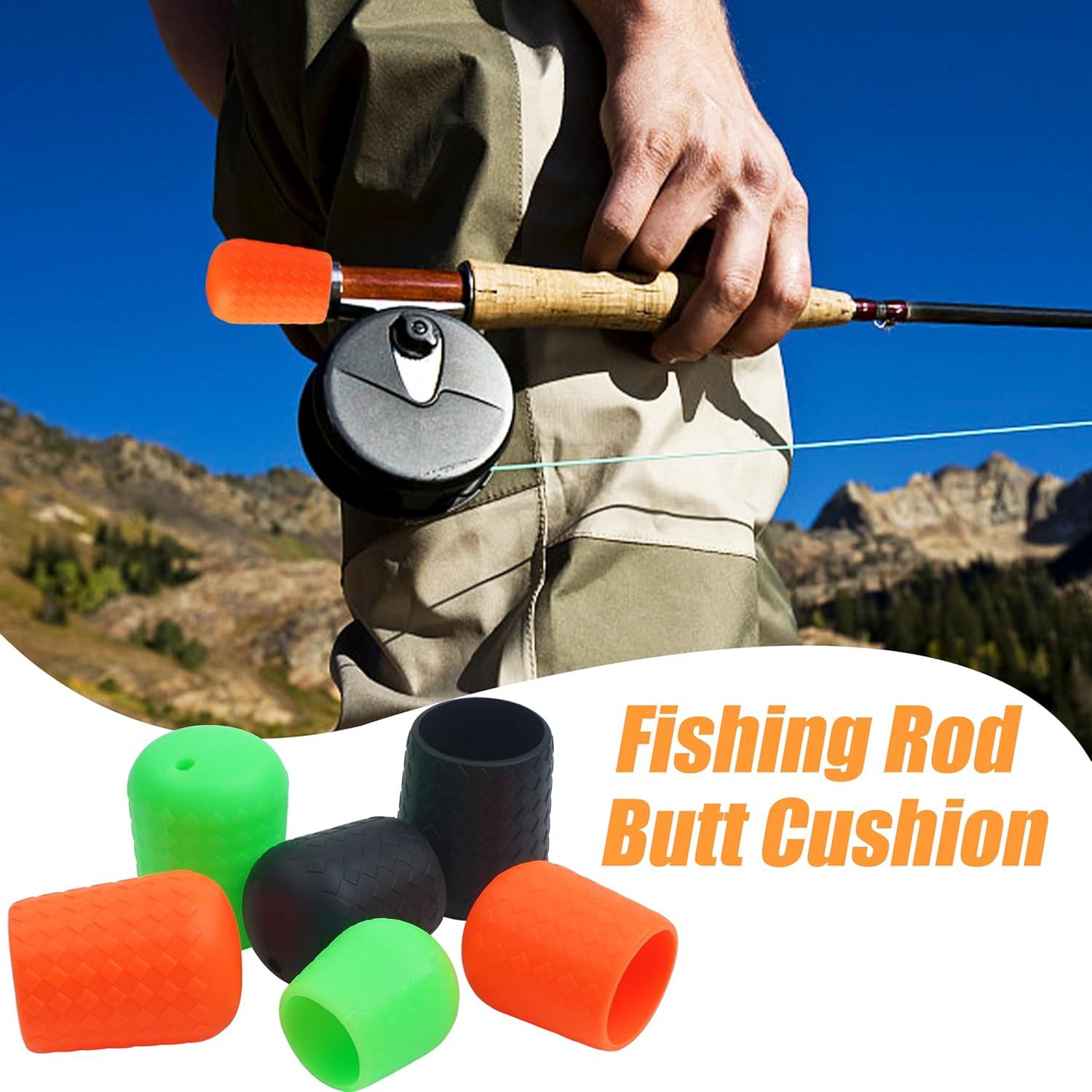 imageOROOTL Fishing Rod Butt Cushion Fishing Rod Seat Cushions Silicone Fishing Rod Butt End Cap Fishing Rod Protector Fishing Pole Holder Fishing Accessories LMSOrange9pcs