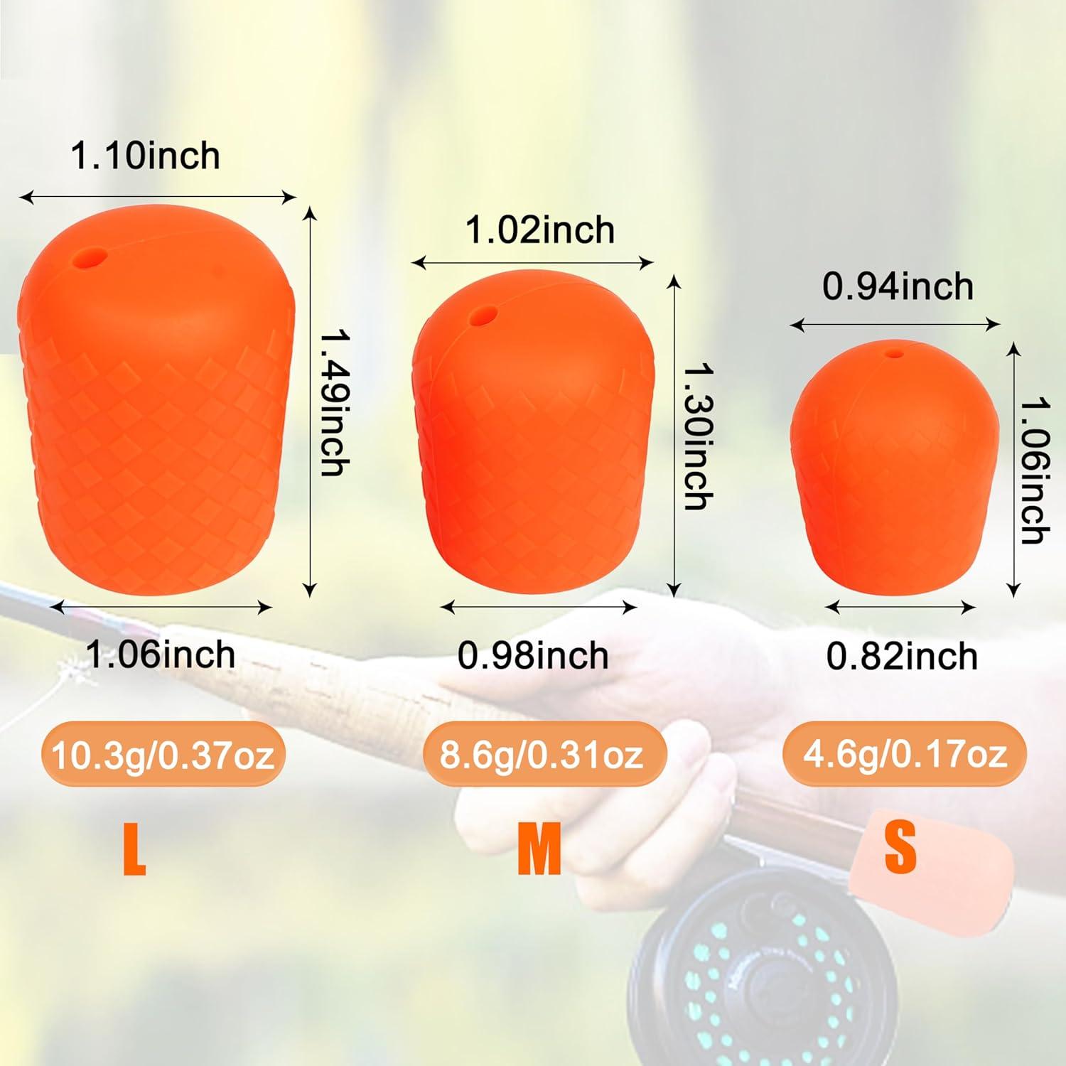 imageOROOTL Fishing Rod Butt Cushion Fishing Rod Seat Cushions Silicone Fishing Rod Butt End Cap Fishing Rod Protector Fishing Pole Holder Fishing Accessories LMSOrange9pcs