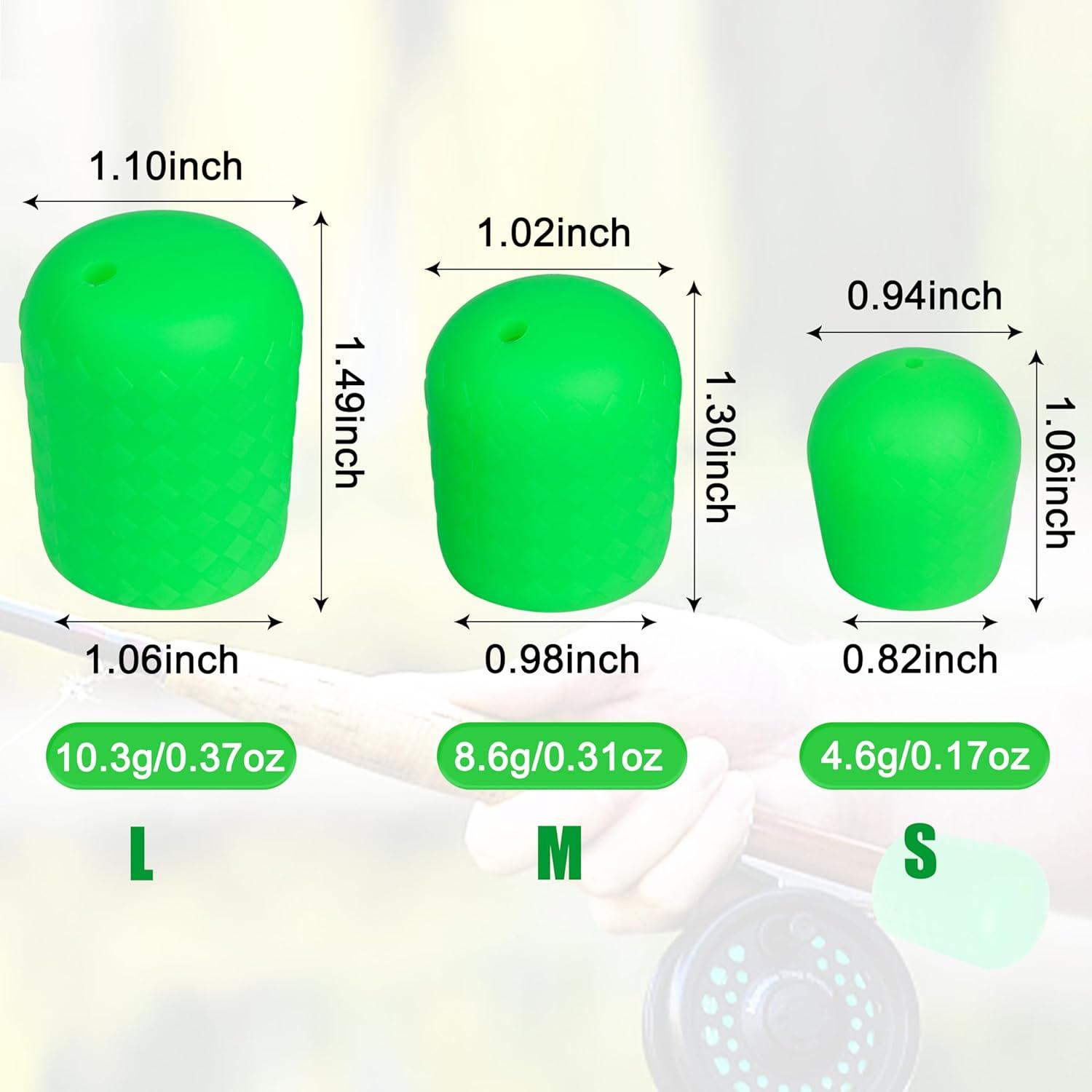 imageOROOTL Fishing Rod Butt Cushion Fishing Rod Seat Cushions Silicone Fishing Rod Butt End Cap Fishing Rod Protector Fishing Pole Holder Fishing Accessories LMSGreen9pcs