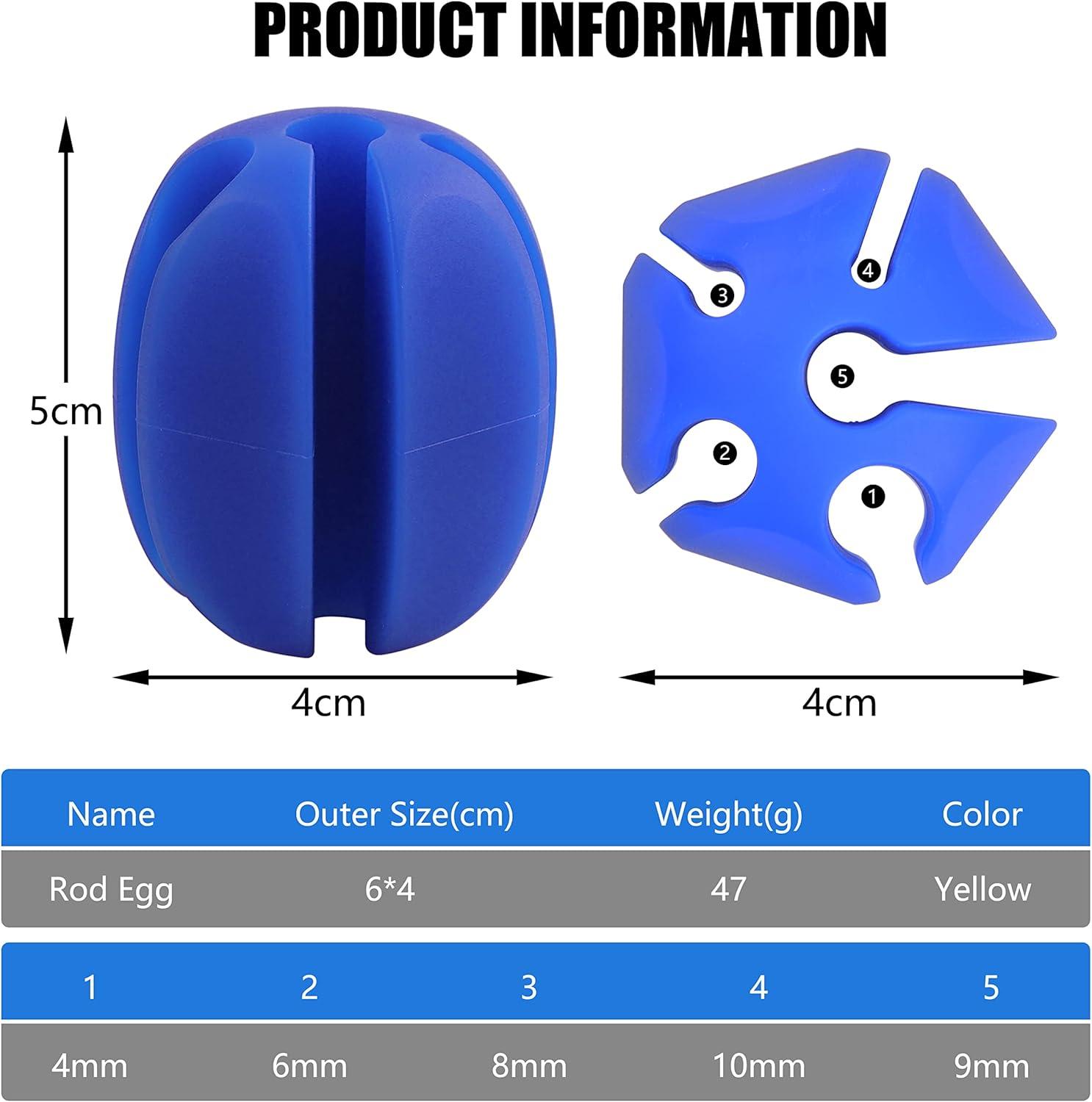 imageOROOTL Fishing Rod Holder Straps 2pcs Silicone Fishing Rod Straps 5Holes Portable Fishing Pole Holder Fixed Ball Fishing Pole Puller AccessoriesBlue2pcs