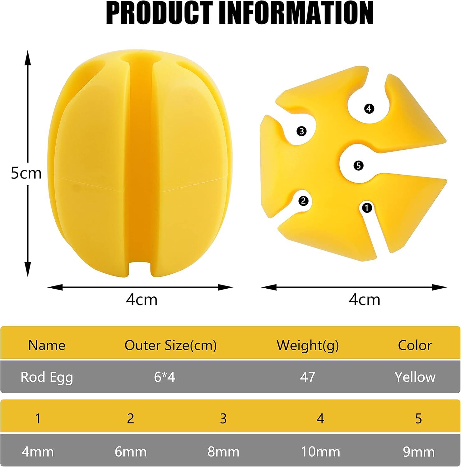 imageOROOTL Fishing Rod Holder Straps 2pcs Silicone Fishing Rod Straps 5Holes Portable Fishing Pole Holder Fixed Ball Fishing Pole Puller AccessoriesYellow2pcs