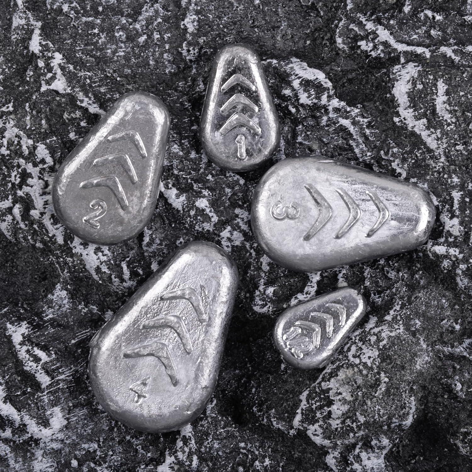 imageOROOTL No Roll Sinkers Fishing Weights Catfish Weights Flat Inline Sinkers Weight No Snag Slip Sinker Saltwater Surf Fishing Gear Tackle for Catfishing Rigs4oz5pcs