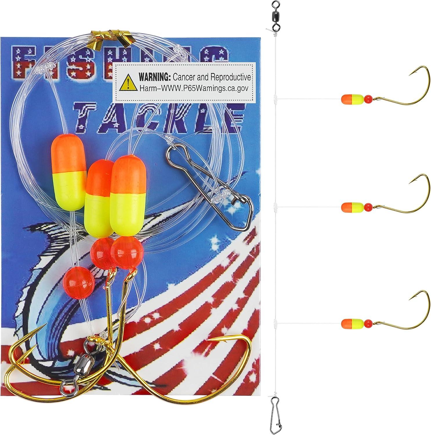 imageOROOTL Pompano Fishing Rigs 6pcs Pompano Rigs for Surf Fishing PreRigged Pompano Float Rigs with Circle Hooks Saltwater Fishing Rigs Surf Fishing GearOrangeYellow6pcs