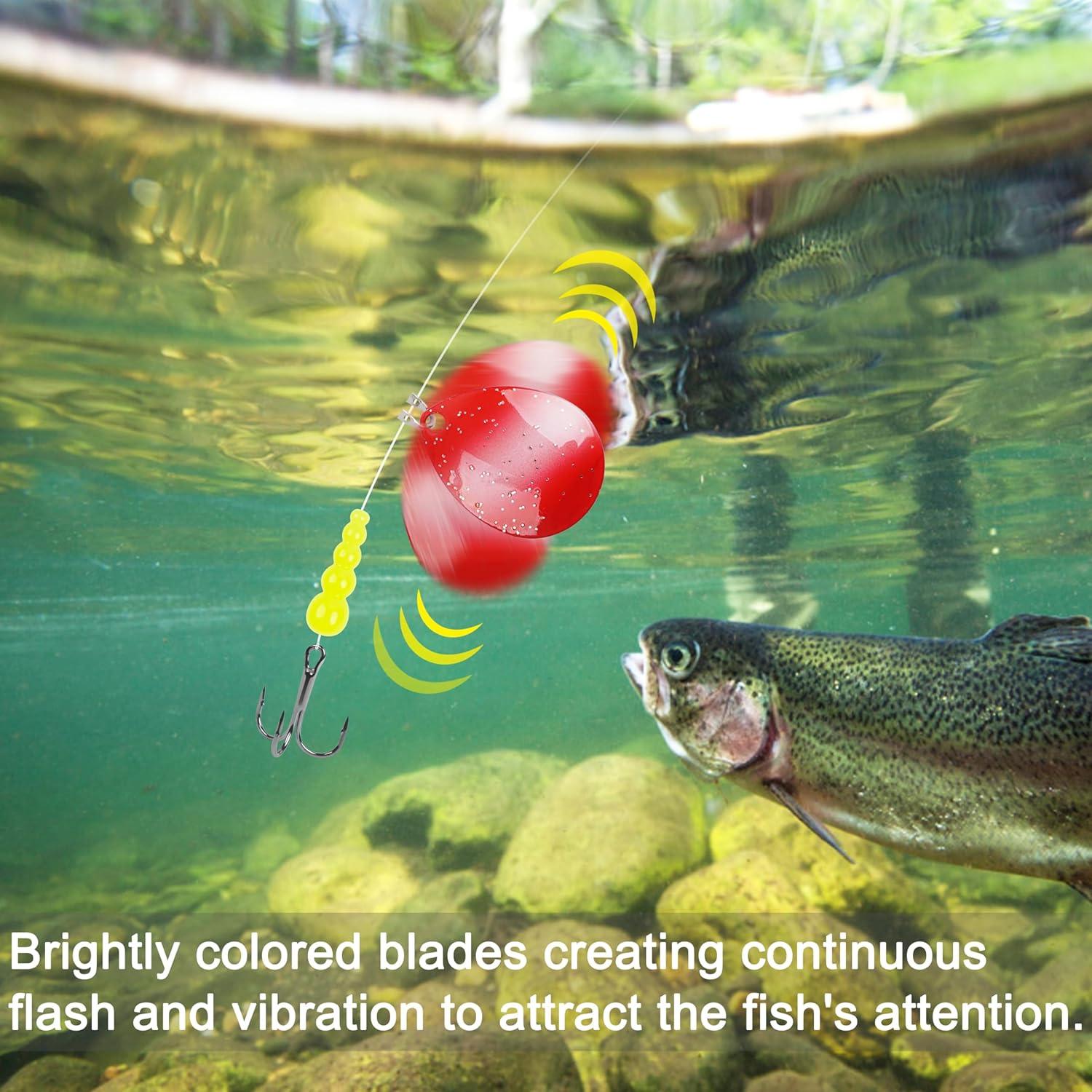 imageOROOTL Walleye Rig Making Kit Fishing Lure Making Supplies DIY Walleye Spinner Rig Crawler Harness Spinner Blades Stacked Fishing Beads Hooks for Trout Bass Salmon Walleye Fishing Kit 100pcs100pcs Kit