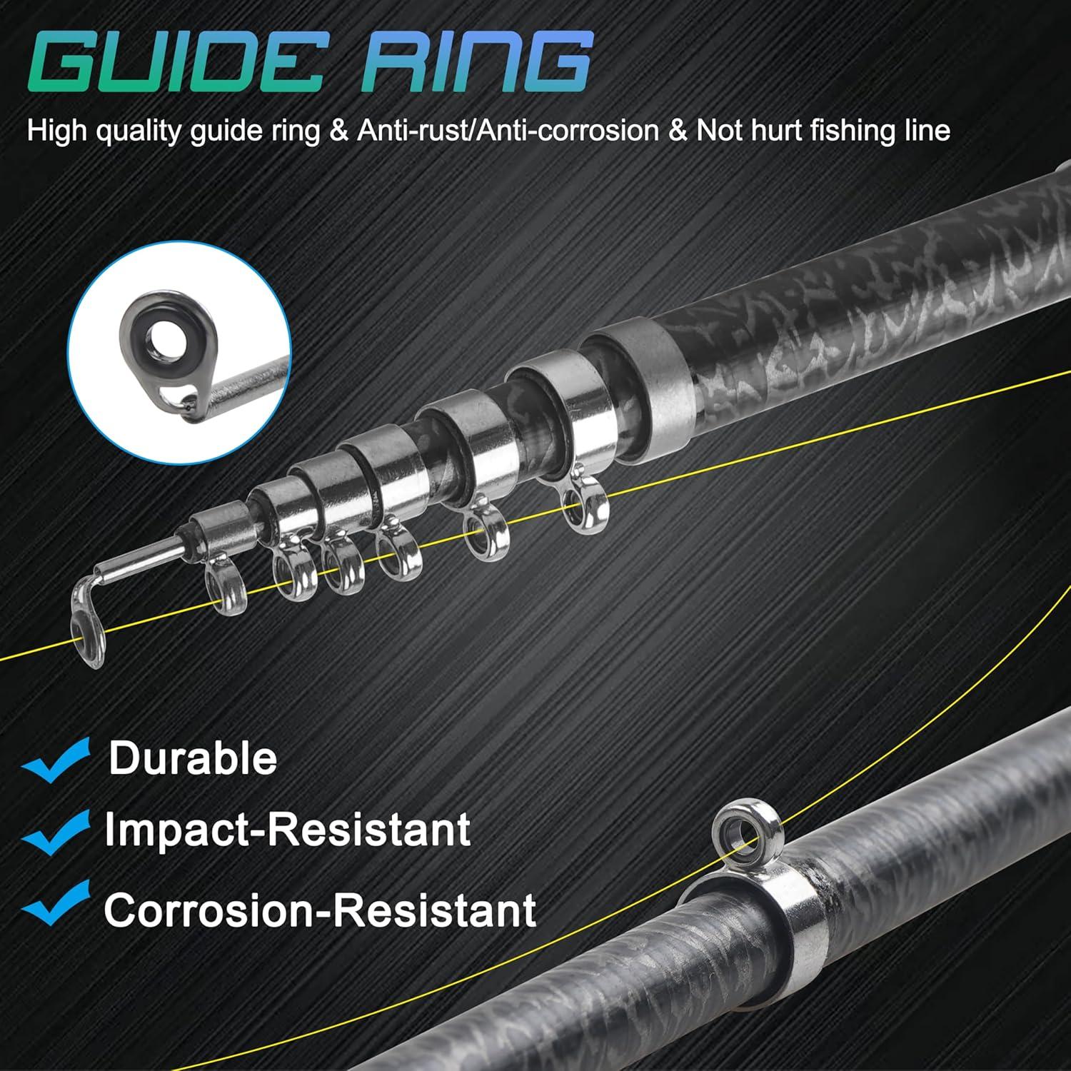 imagePocket Fishing Rod 4063inch Mini Fishing Pole Aluminum Alloy Pen Fish Rod Portable Small Fishing Pole for Travel Ice Fly Fishing Sea Saltwater FreshwaterBlack