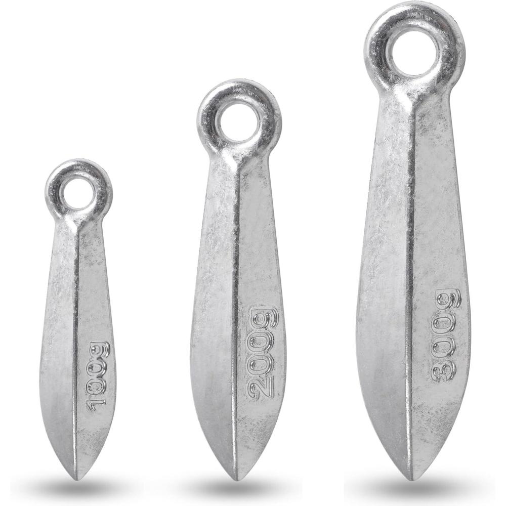 imageBank Sinkers Fishing Weights Saltwater Surf Fishing Weights Catfish Bullet Sinker Weights for Ocean Surf Fishing Bottom Rigs Catfishing Gear TackleMix Size3pcs1pcsSize