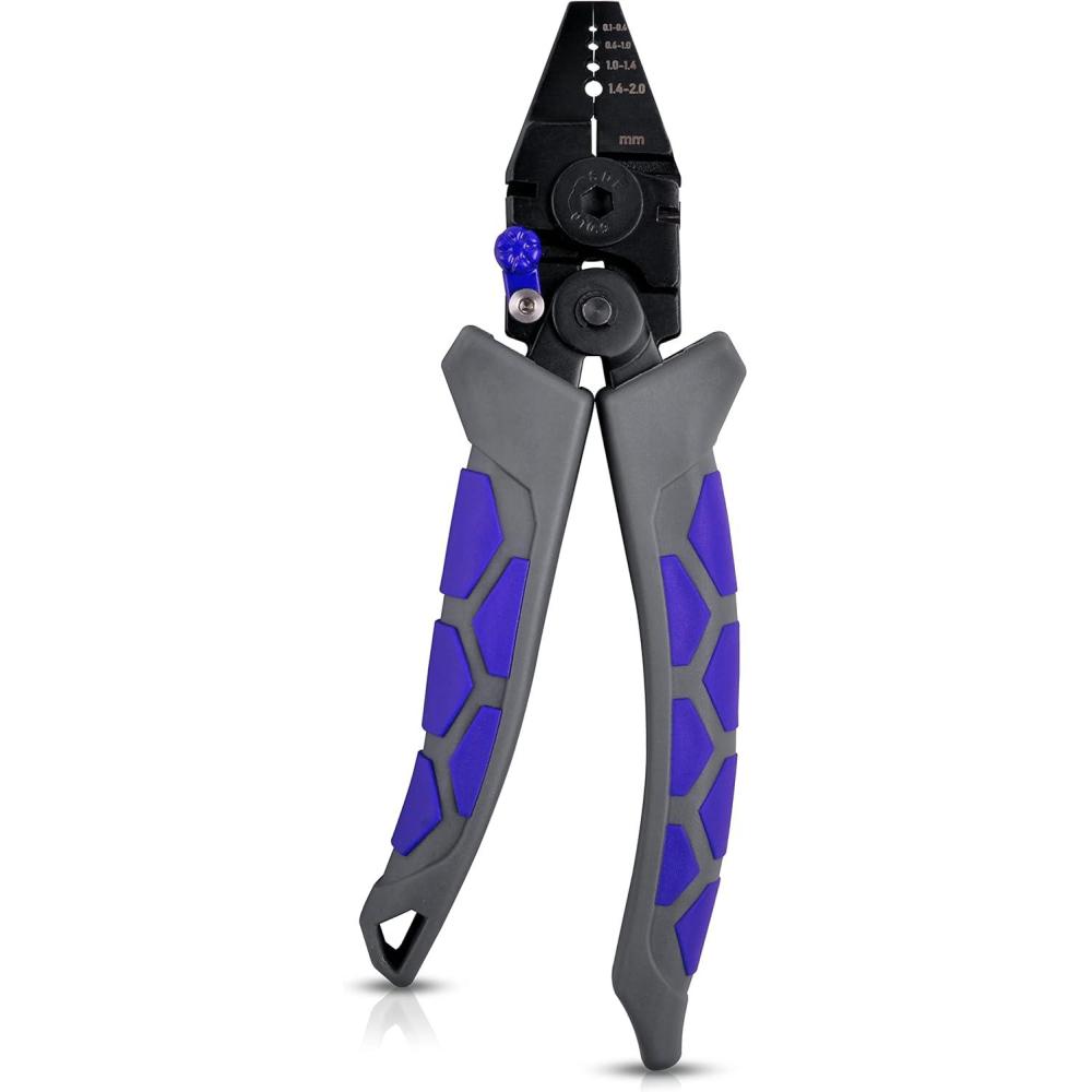 imageCrimping Tool Pliers with Cutter Portable Wire Crimper Tool EffortSaving Fishing Crimping Pliers High Carbon Steel Fishing Pliers Wire Cutters Terminal Wire Crimp Tool