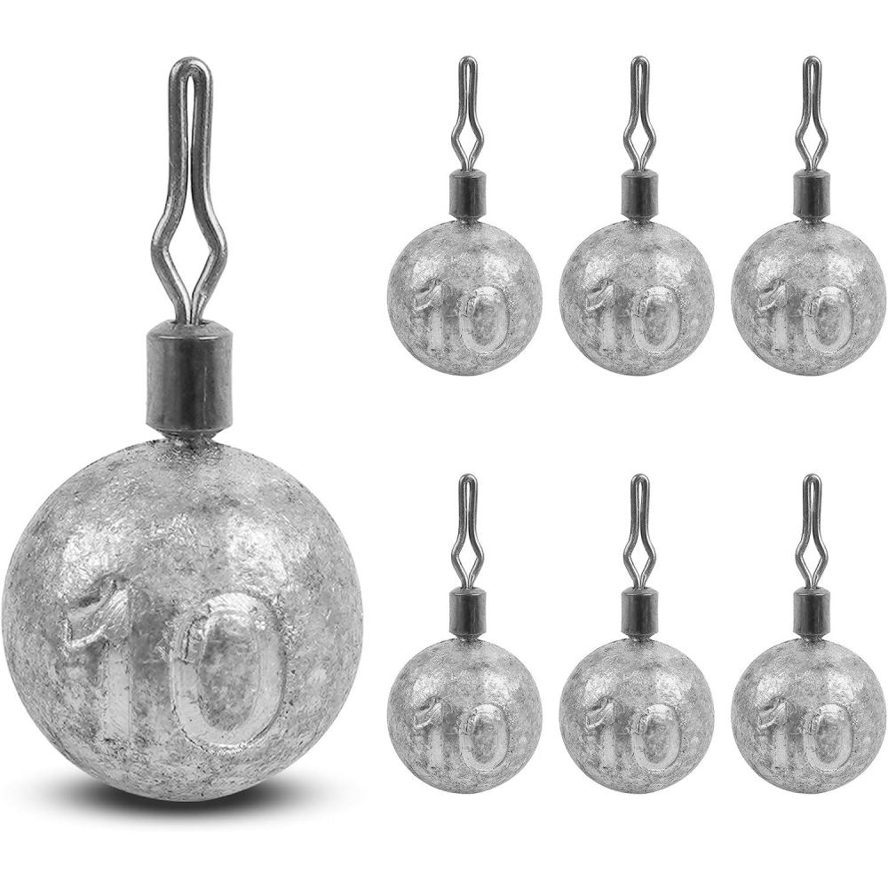 imageDrop Shot Weights Fishing Sinkers for Bass Fishing Skinny Sinkers with Barrel Swivels Drop Shot Rig Weights for Freshwater Saltwater38oz10g30pcs