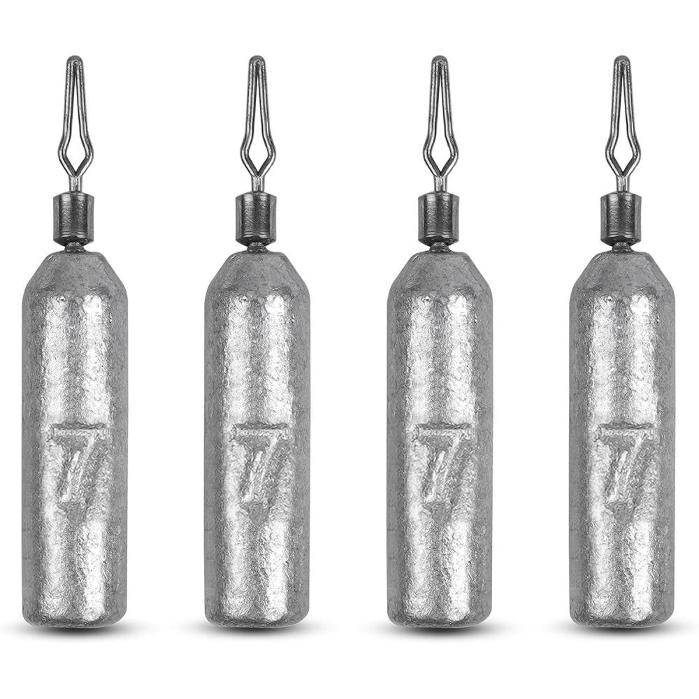 imageOROOTL Drop Shot Weights Fishing Sinkers 30pcs Pencil Skinny Sinkers Kit Drop Shot Rig Weight with Barrel Swivel for Bass Fishing Freshwater Saltwater14oz7g30pcs