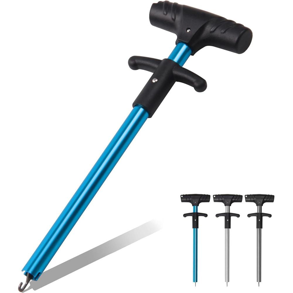 imageOROOTL Fish Hook Remover Tool Extractor Portable Easy Squeeze Out Fishing Hook Separator Aluminum Fish Dehooker Removal Puller for Saltwater Freshwater FishingBlue