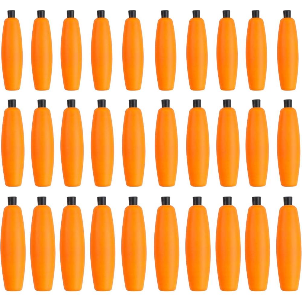imageOROOTL Fishing Bobbers Floats for Catfish Peg Floats for Catfishing Cigar Foam Slip Fishing Bobbers for Santee Rig Catfish Freshwater Saltwater 2in 25in 3inOrange30pcs