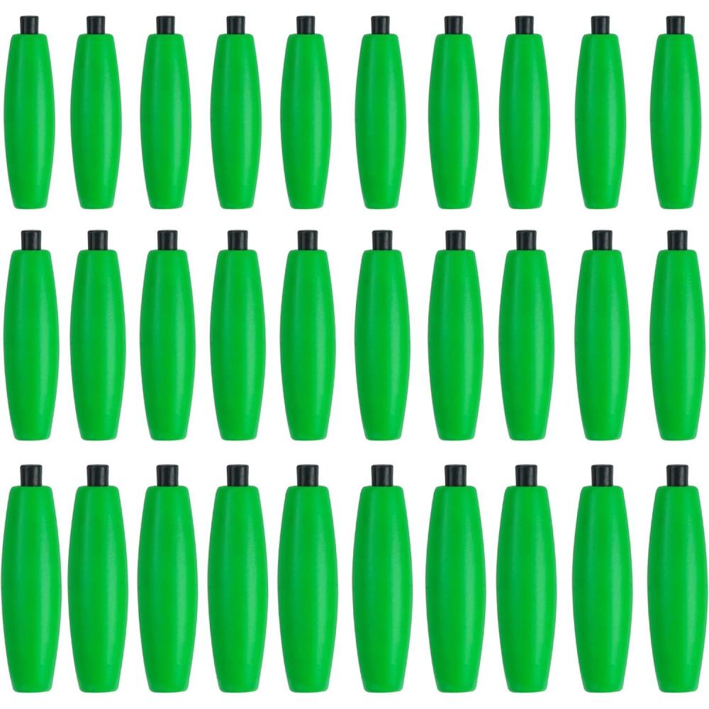 imageOROOTL Fishing Bobbers Floats for Catfish Peg Floats for Catfishing Cigar Foam Slip Fishing Bobbers for Santee Rig Catfish Freshwater Saltwater 2in 25in 3inGreen30pcs