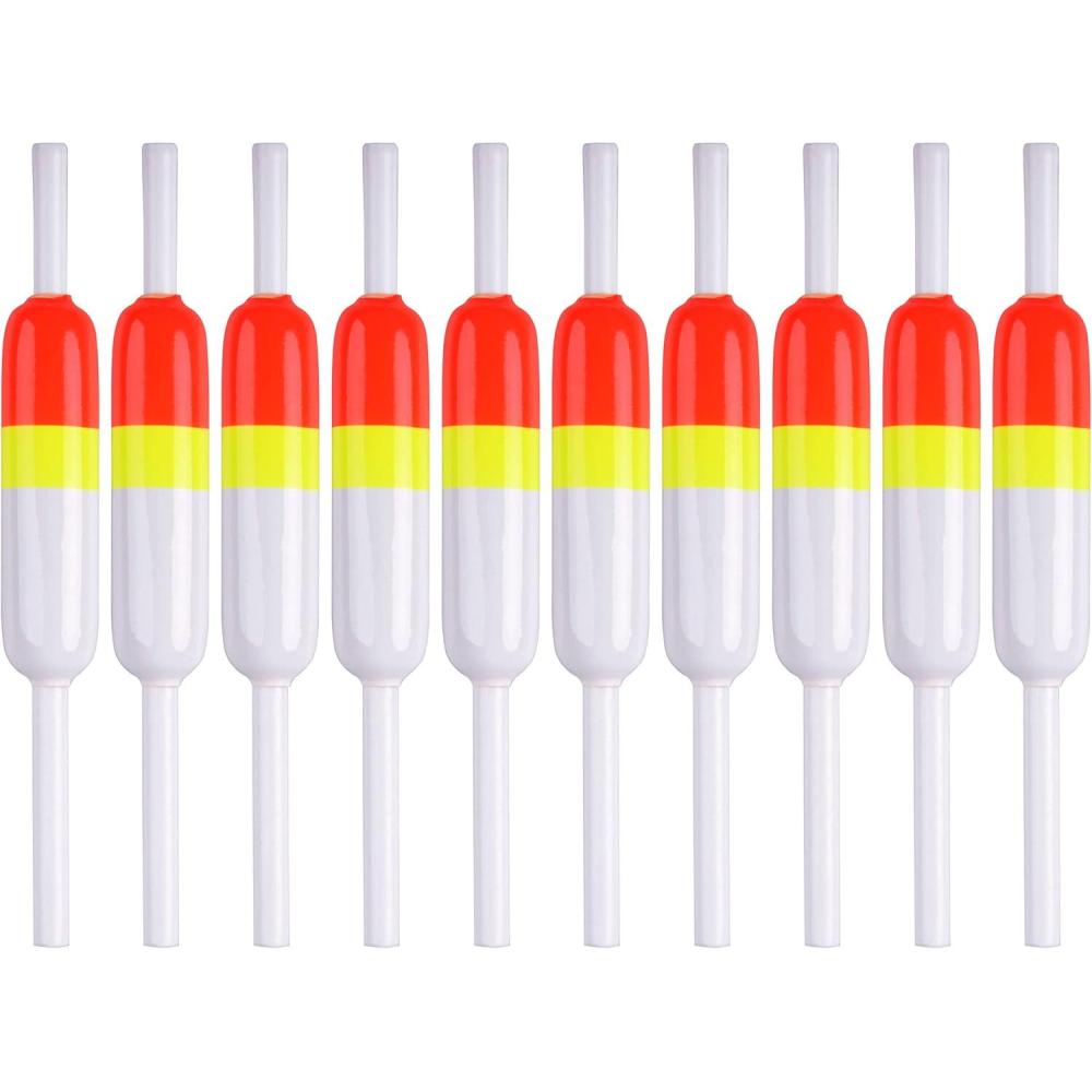 imageOROOTL Fishing Floats and Bobbers Wood Slip Bobbers for Fishing Balsa Floats Spring Slip Bobbers for Crappie Catfish Panfish Walleyes Fishing Tackle Accessories 10 Pack3g 244in059in5in 10pcs